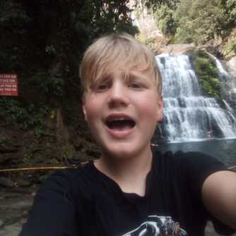 Caleb at the Nauyaca Falls