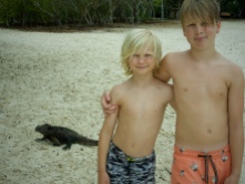 Kieran and Caleb (and friend) at one of Santa Cruz’s pleasant beaches